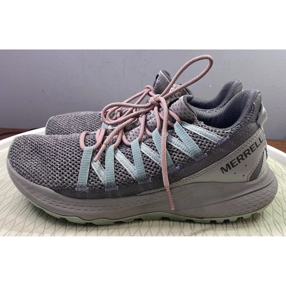 Merrell Bravada Edge Women's Athletic Shoes Gray Pink/Blue sneakers 9.5 W